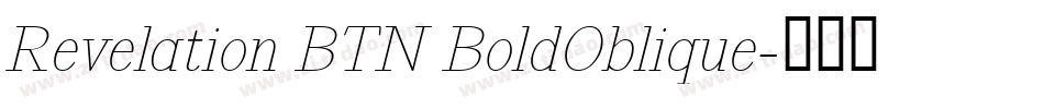 Revelation BTN BoldOblique字体转换